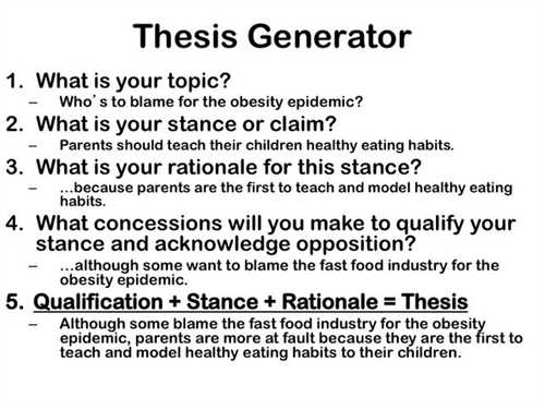 how to start a good thesis statement