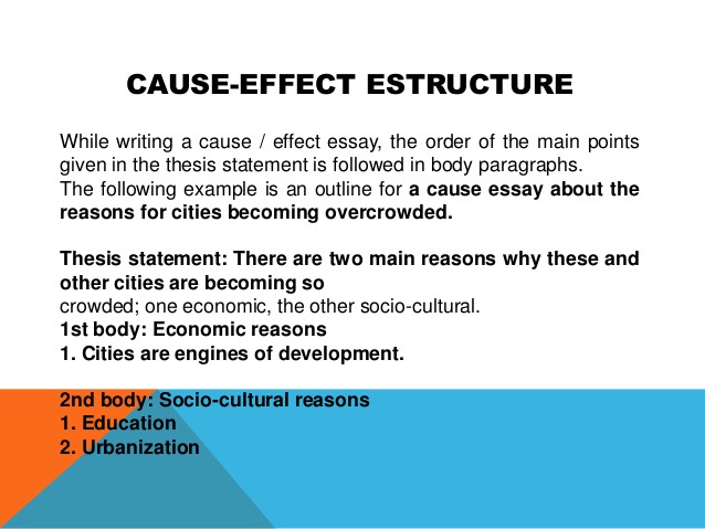 How to write cause effect essay